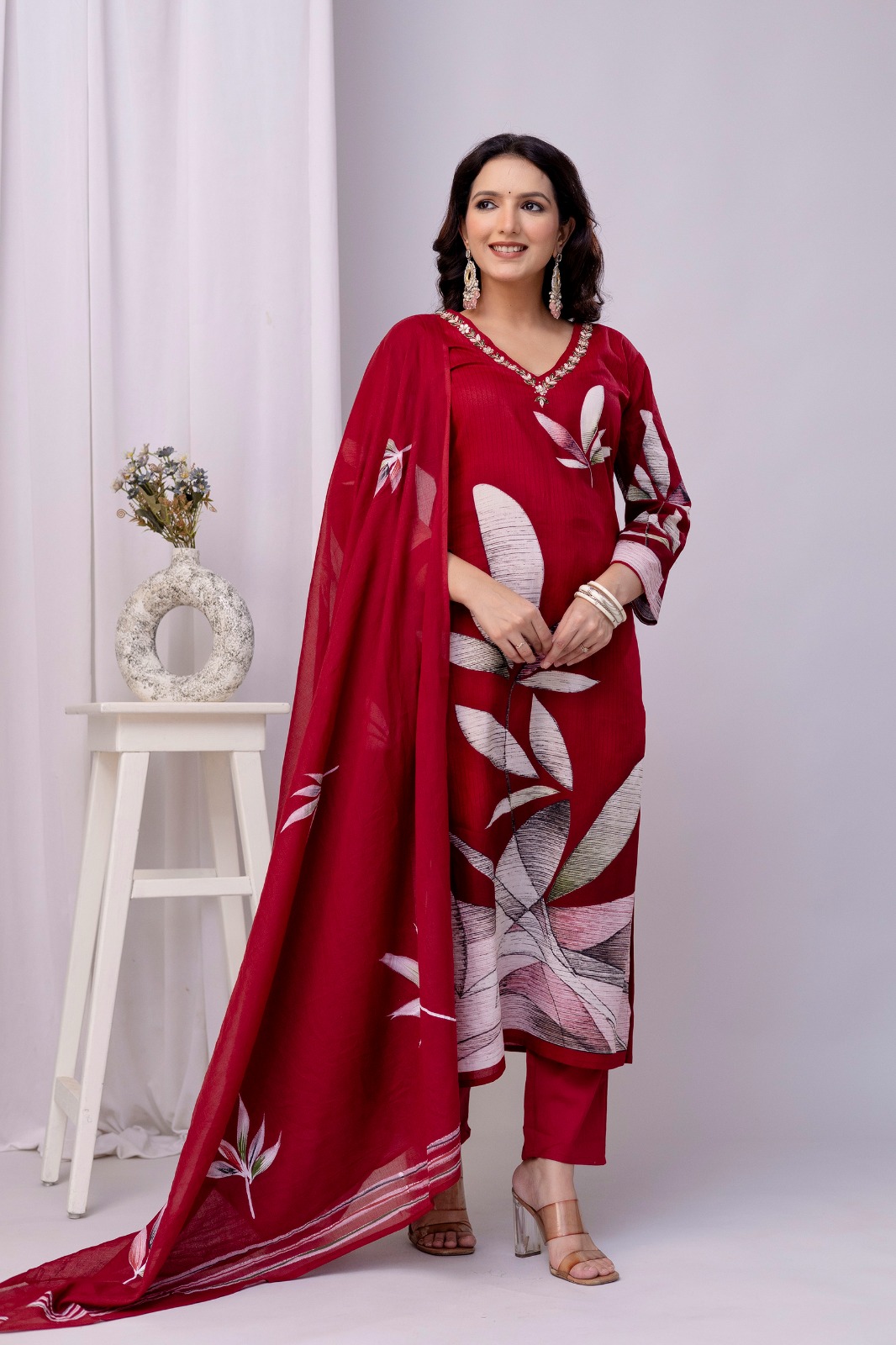 Virash Hub Printed Cotton Straight Suit Set With Dupatta - Image 11