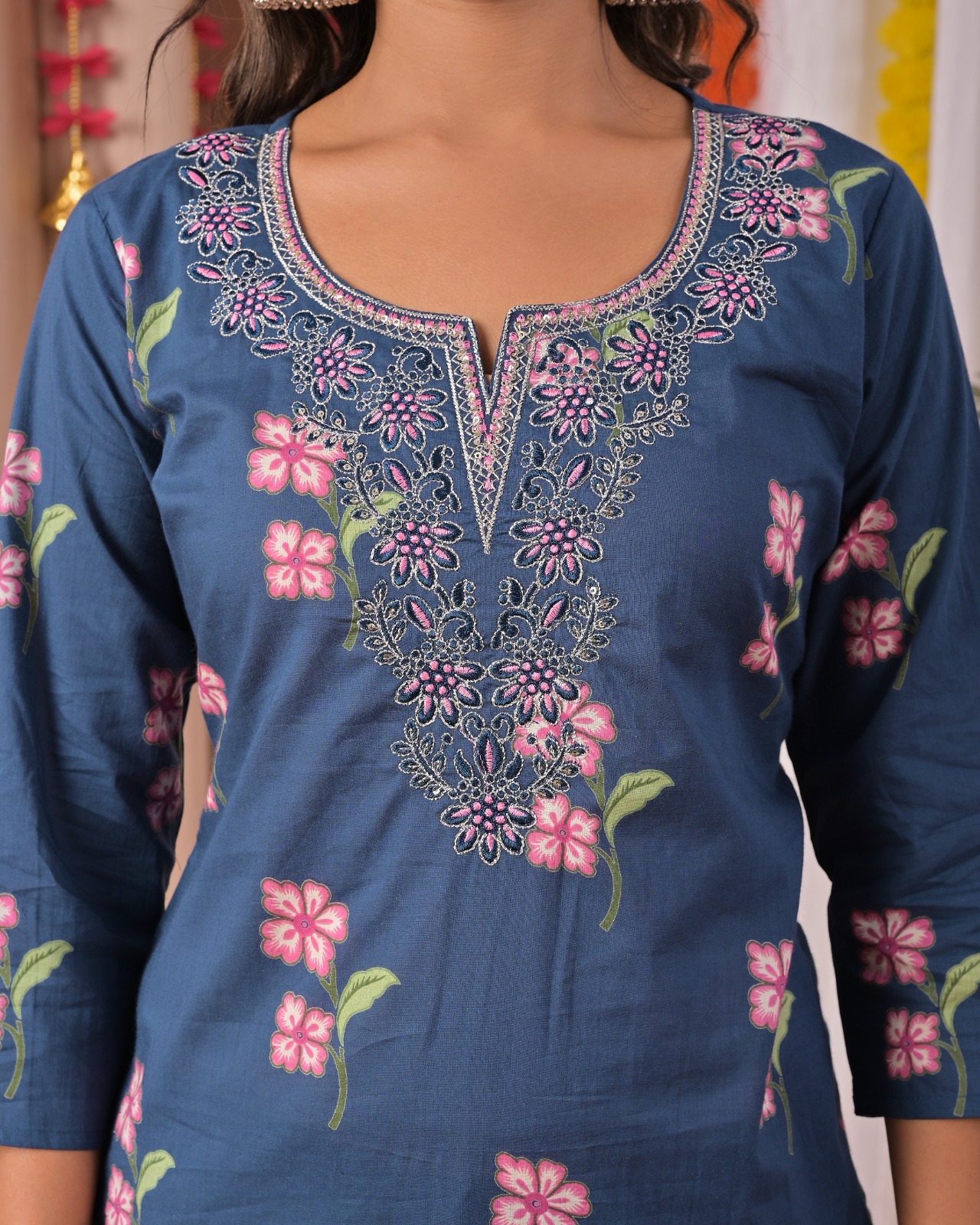 Virash Hub Printed Cotton Straight Suit Set With Dupatta - Image 4