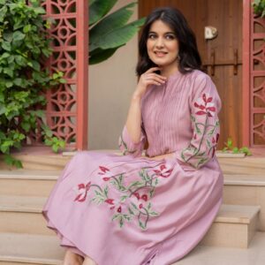 Navay Blue Printed Cotton Straight Suit Set (Copy)